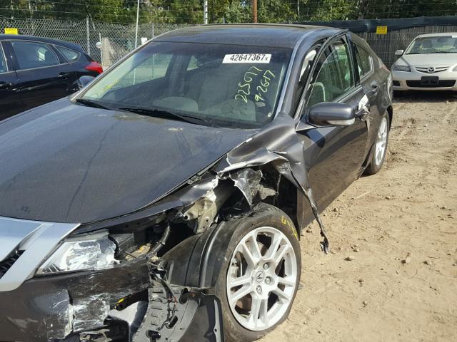 19UUA8F22AA008801 - 2010 ACURA TL GRAY photo 9