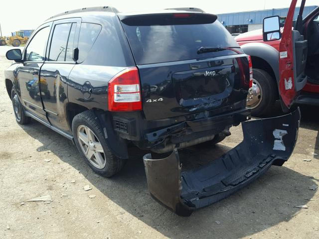 1J8FF47WX8D700633 - 2008 JEEP COMPASS SP BLACK photo 3