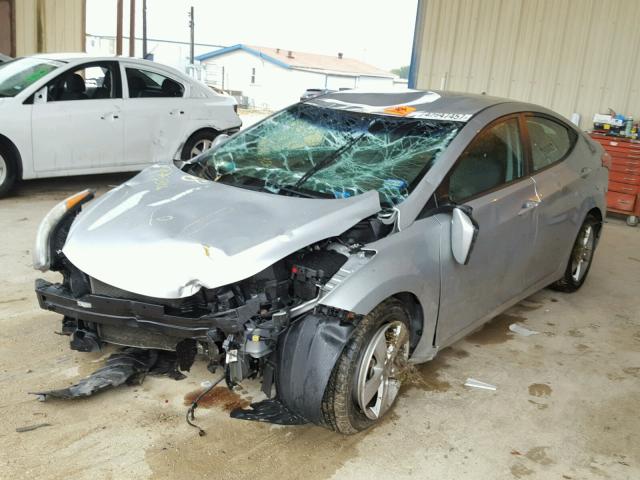 5NPDH4AE0DH416621 - 2013 HYUNDAI ELANTRA GL SILVER photo 2