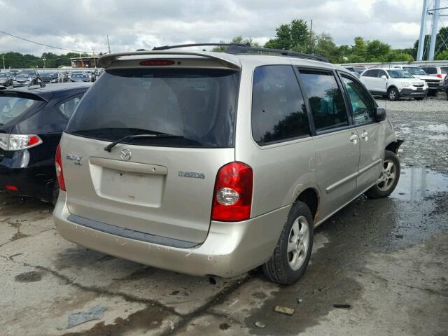 JM3LW28J920325616 - 2002 MAZDA MPV WAGON TAN photo 4