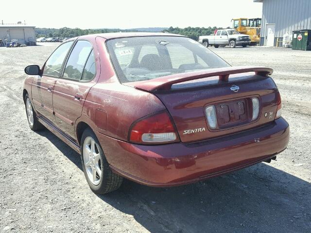 3N1BB51DX1L127041 - 2001 NISSAN SENTRA SE BURGUNDY photo 3