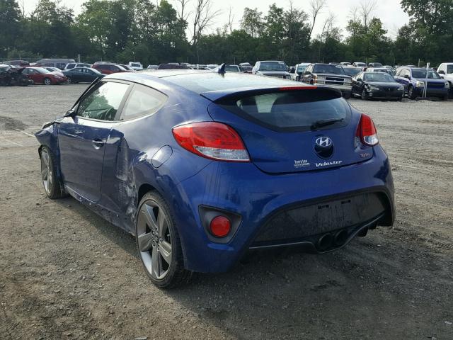 KMHTC6AE6FU241608 - 2015 HYUNDAI VELOSTER T BLUE photo 3