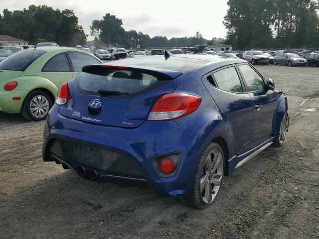 KMHTC6AE6FU241608 - 2015 HYUNDAI VELOSTER T BLUE photo 4