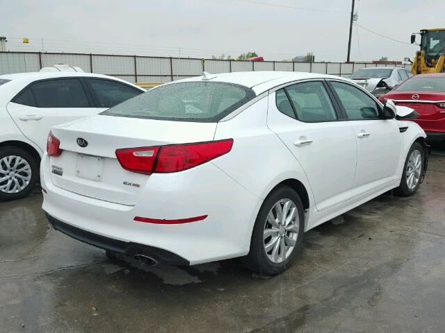 5XXGN4A76FG454926 - 2015 KIA OPTIMA EX WHITE photo 4