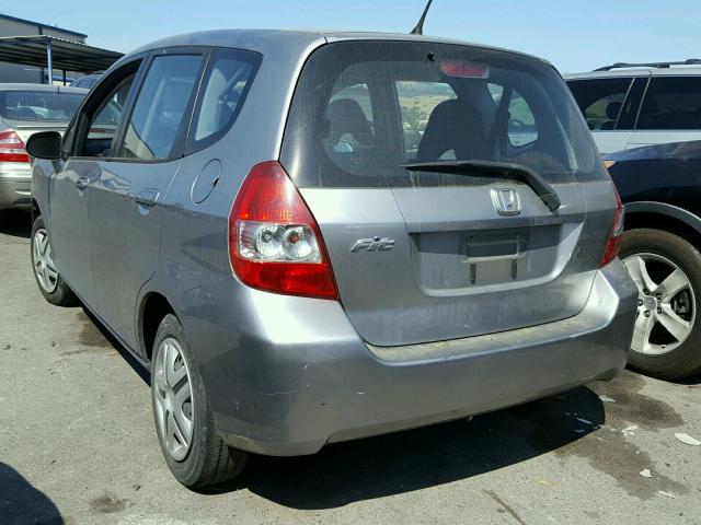 JHMGD37477S048296 - 2007 HONDA FIT GRAY photo 3