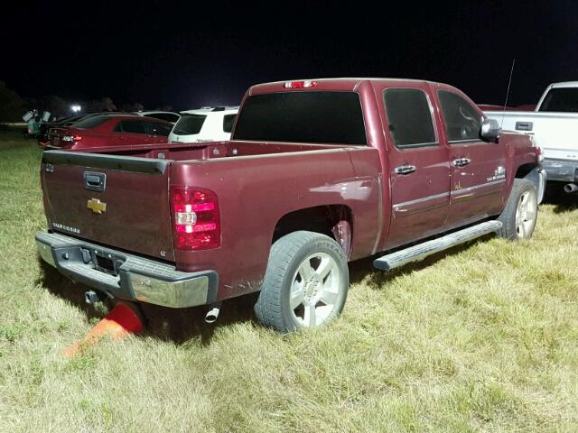 3GCPCSE06DG280972 - 2013 CHEVROLET SILVERADO BURGUNDY photo 4