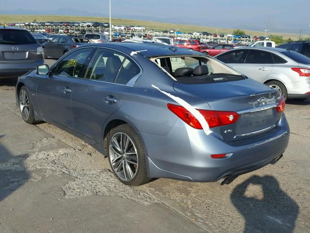 JN1EV7AR5HM832244 - 2017 INFINITI Q50 PREMIU BLUE photo 3