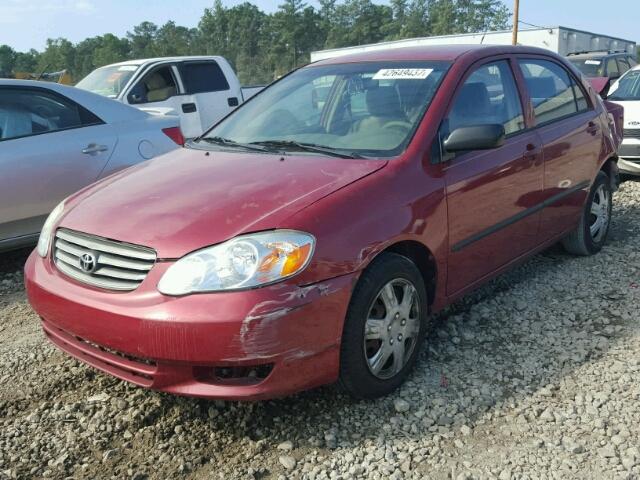 JTDBR32E030040933 - 2003 TOYOTA COROLLA CE BURGUNDY photo 2