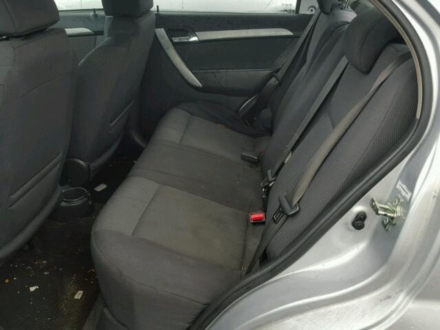 KL1TD5DE8AB073876 - 2010 CHEVROLET AVEO LS SILVER photo 6