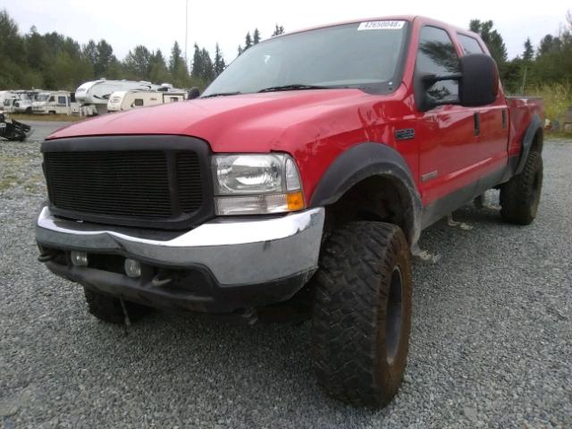 1FTSW31P84EA35527 - 2004 FORD F350 SRW S RED photo 2