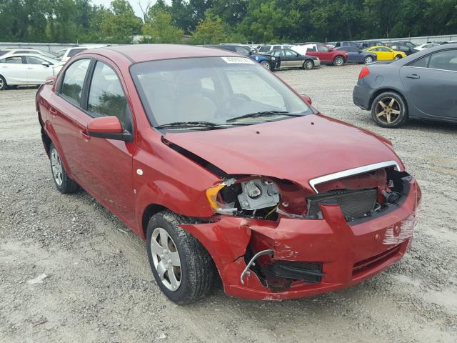 KL1TD56697B099479 - 2007 CHEVROLET AVEO BASE Қызыл фото 1