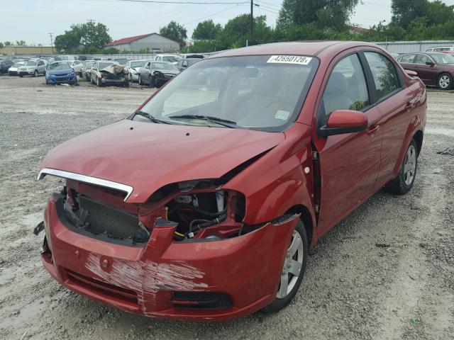 KL1TD56697B099479 - 2007 CHEVROLET AVEO BASE Қызыл фото 2