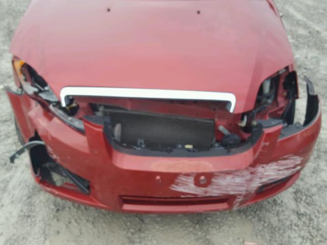 KL1TD56697B099479 - 2007 CHEVROLET AVEO BASE Қызыл фото 7