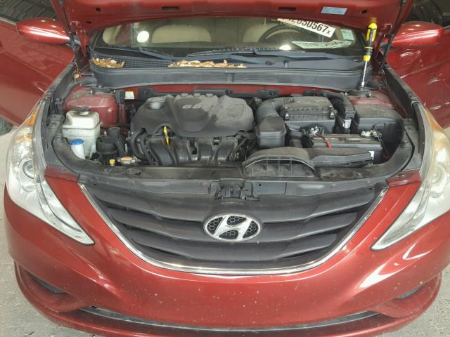 5NPEB4AC0BH109161 - 2011 HYUNDAI SONATA GLS RED photo 7