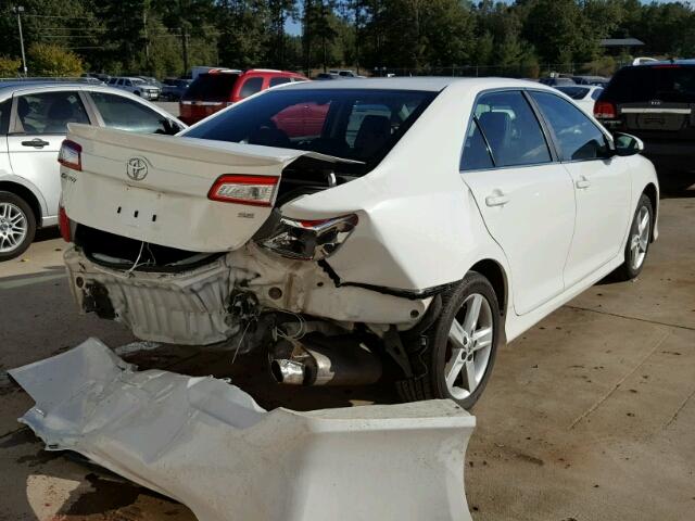 4T1BF1FK9CU519658 - 2012 TOYOTA CAMRY WHITE photo 4