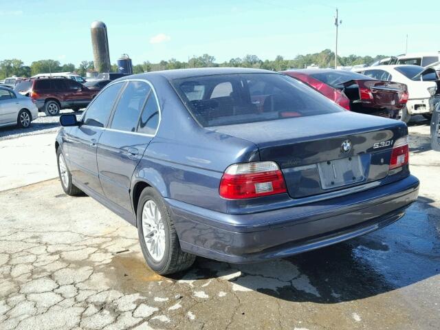 WBADT63433CK33137 - 2003 BMW 530 I AUTO BLUE photo 3