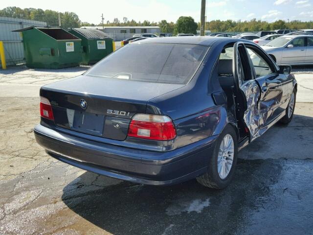 WBADT63433CK33137 - 2003 BMW 530 I AUTO BLUE photo 4