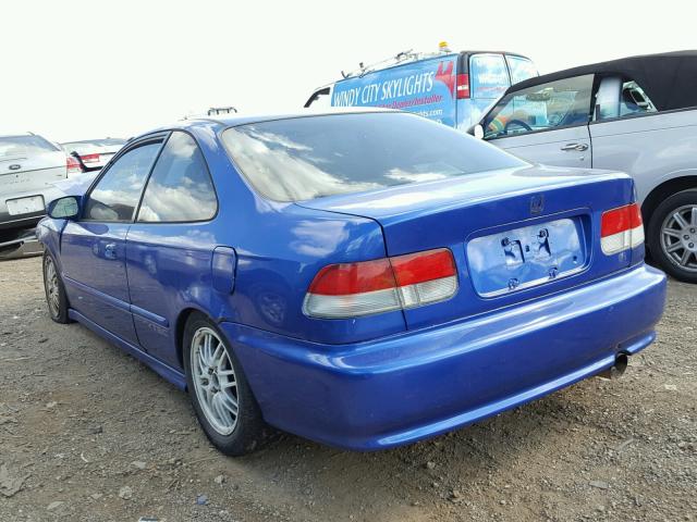 1HGEM1150XL089265 - 1999 HONDA CIVIC SI BLUE photo 3