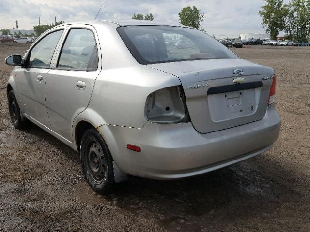 KL1TJ52644B206089 - 2004 CHEVROLET AVEO LS SILVER photo 3