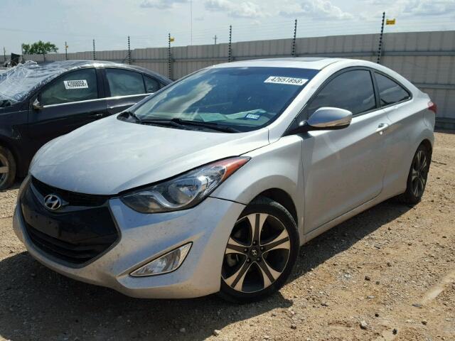 KMHDH6AE5DU005101 - 2013 HYUNDAI ELANTRA CO SILVER photo 2