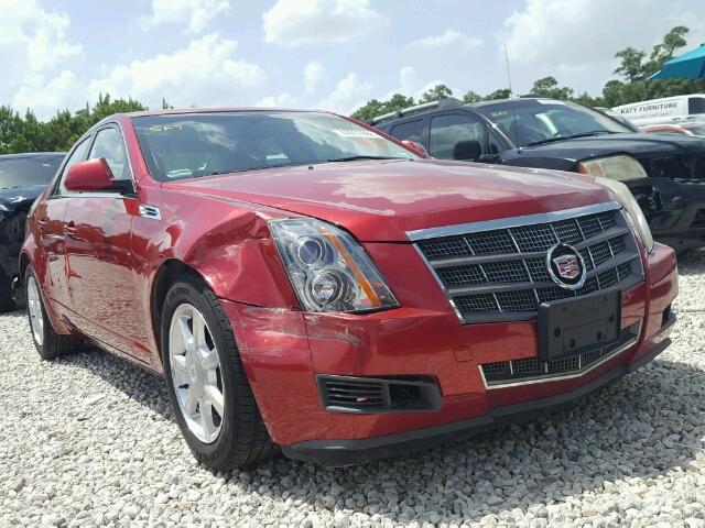 1G6DM577180110284 - 2008 CADILLAC CTS BURGUNDY photo 1