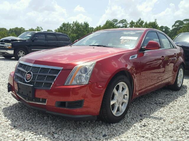 1G6DM577180110284 - 2008 CADILLAC CTS BURGUNDY photo 2