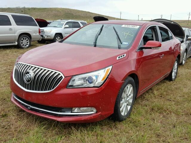 1G4GB5GR7EF206796 - 2014 BUICK LACROSSE RED photo 2