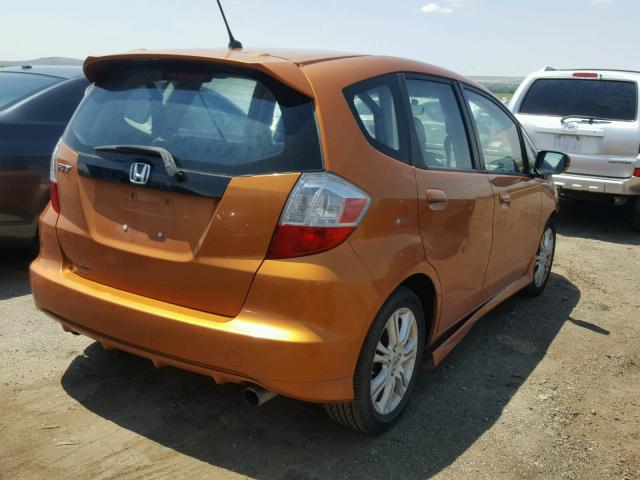 JHMGE8H44AC014729 - 2010 HONDA FIT SPORT ORANGE photo 4