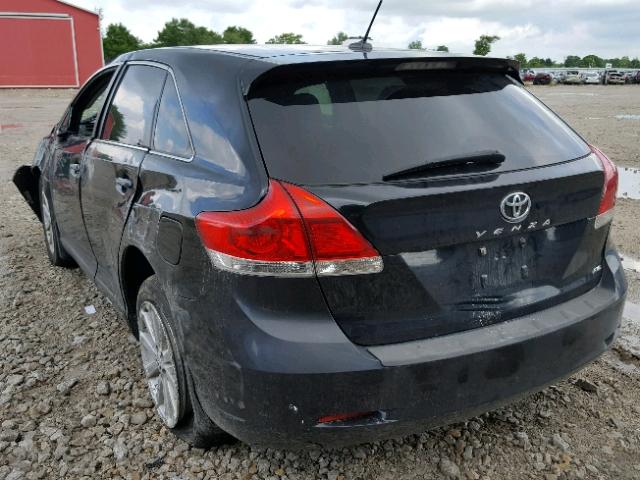 4T3BA3BB4AU014275 - 2010 TOYOTA VENZA BASE BLACK photo 3