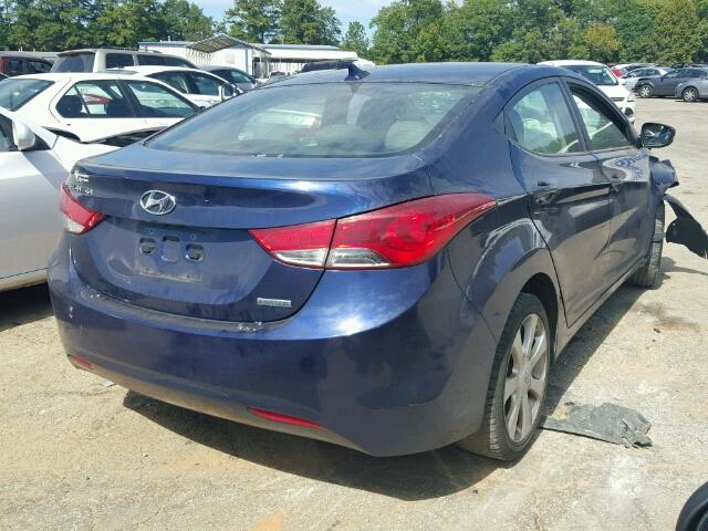 5NPDH4AE5CH082679 - 2012 HYUNDAI ELANTRA GL BLUE photo 4