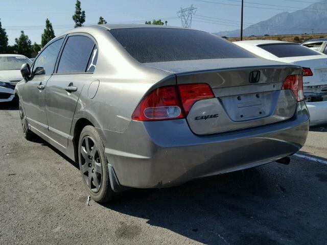 1HGFA16526L019402 - 2006 HONDA CIVIC LX GRAY photo 3