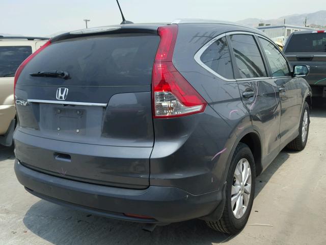 2HKRM3H74DH518944 - 2013 HONDA CR-V EXL GRAY photo 4