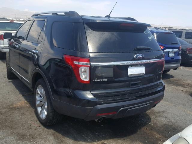 1FM5K8F85DGA12407 - 2013 FORD EXPLORER L BLACK photo 3