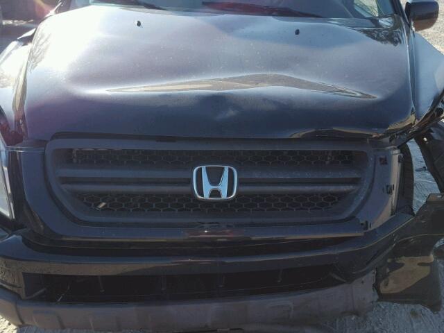 5FNYF18585B046286 - 2005 HONDA PILOT EXL BLACK photo 7