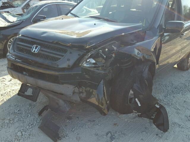 5FNYF18585B046286 - 2005 HONDA PILOT EXL BLACK photo 9