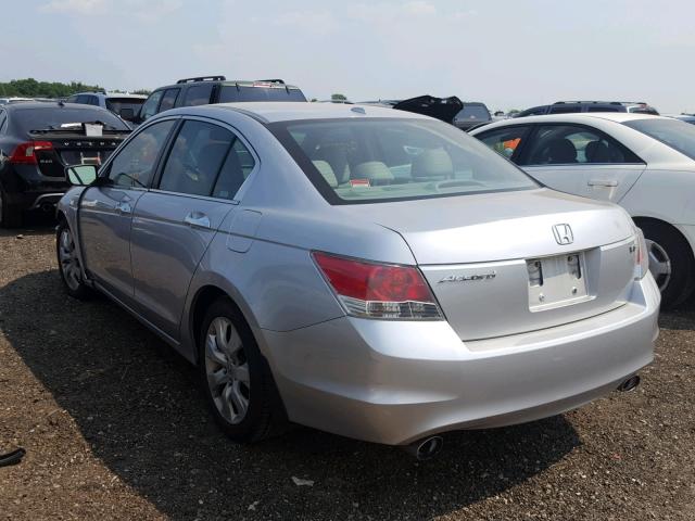 1HGCP36849A012989 - 2009 HONDA ACCORD EXL SILVER photo 3