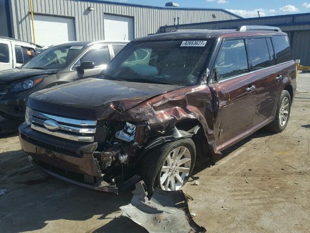 2FMGK5CC8CBD12089 - 2012 FORD FLEX MAROON photo 2