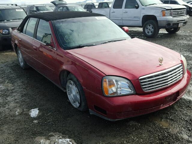 1G6KD54Y21U167029 - 2001 CADILLAC DEVILLE RED photo 1