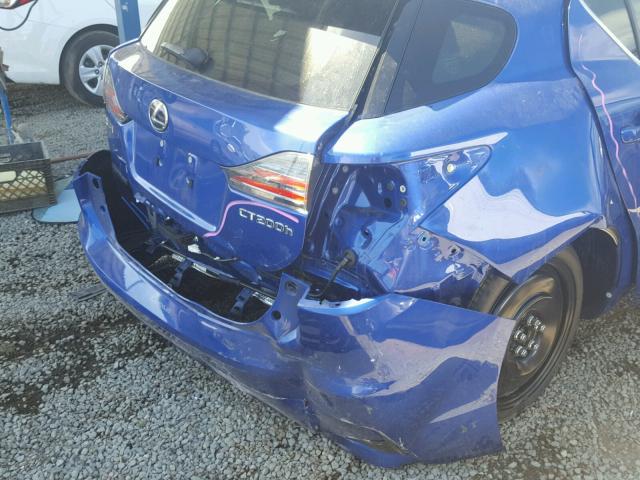 JTHKD5BH9G2272590 - 2016 LEXUS CT 200 BLUE photo 9