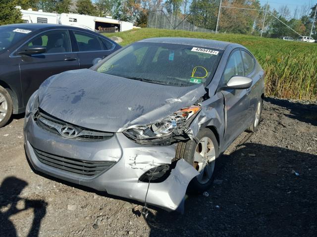 KMHDH4AE8CU411926 - 2012 HYUNDAI ELANTRA SILVER photo 2