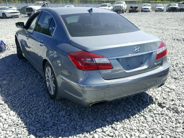 KMHGC4DD7EU265844 - 2014 HYUNDAI GENESIS BLUE photo 3