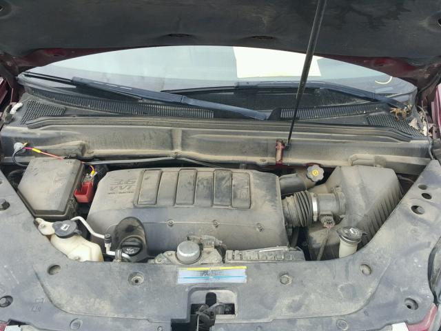 1GKLVMED5AJ136867 - 2010 GMC ACADIA SLT MAROON photo 7