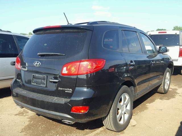 5NMSH13E09H289165 - 2009 HYUNDAI SANTA FE S BLACK photo 4