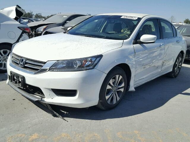 1HGCR2F35EA236047 - 2014 HONDA ACCORD LX WHITE photo 2