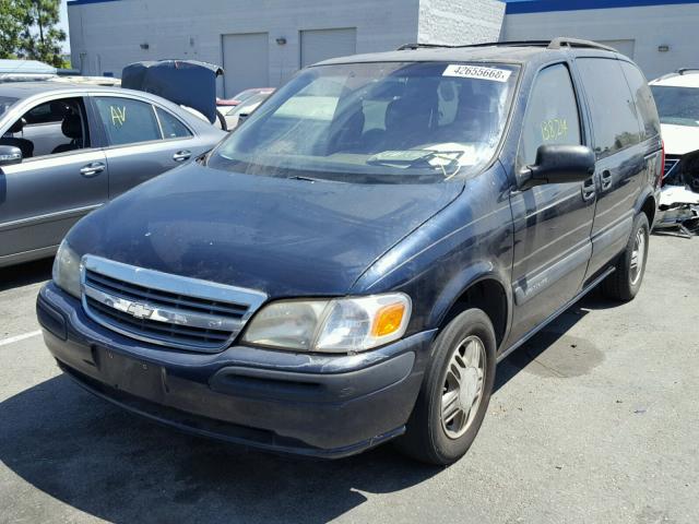 1GNDU03E3YD326805 - 2000 CHEVROLET VENTURE BLUE photo 2