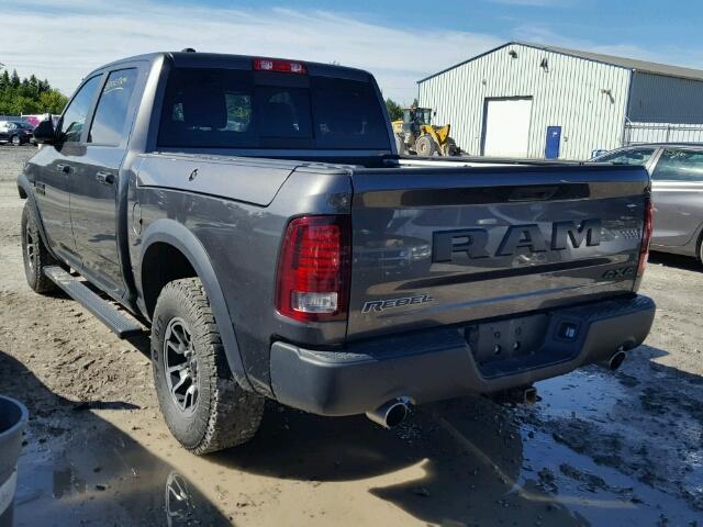 1C6RR7YT9HS500282 - 2017 RAM 1500 REBEL ნაცრისფერი ფოტო 3