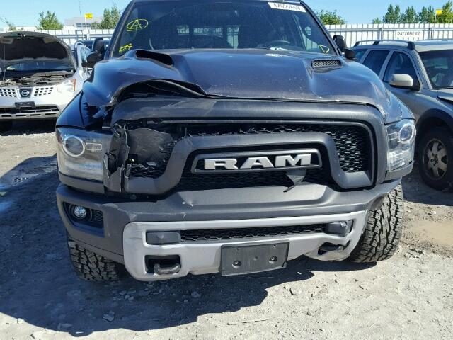 1C6RR7YT9HS500282 - 2017 RAM 1500 REBEL ნაცრისფერი ფოტო 9