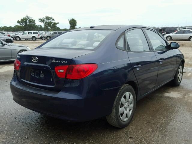 KMHDU46DX8U457678 - 2008 HYUNDAI ELANTRA GL BLUE photo 4