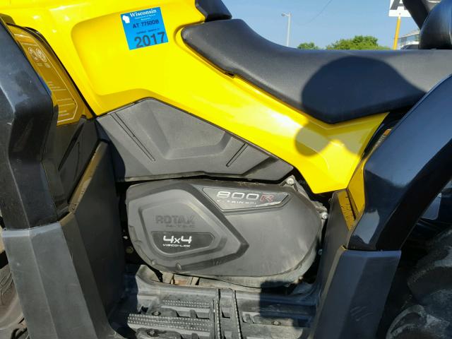 3JBLKXN12EJ000348 - 2014 CAN-AM OUTLANDER YELLOW photo 7