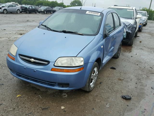 KL1TD52645B390104 - 2005 CHEVROLET AVEO BASE Көк фото 2